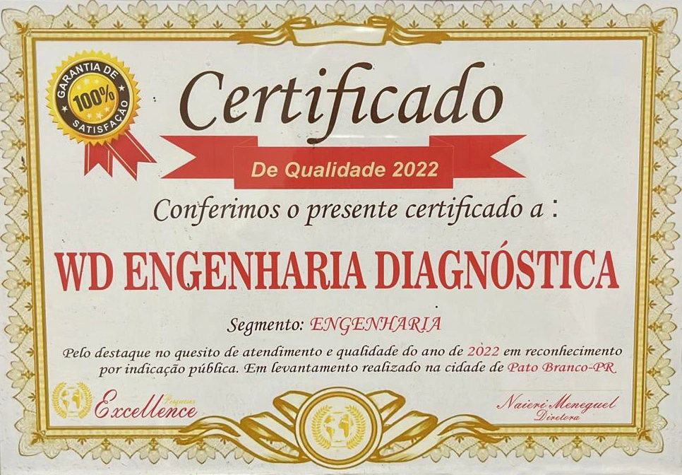 Certificado WD Engenharia 2022